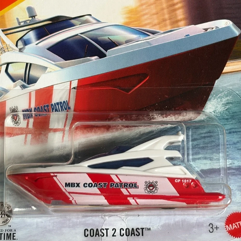 Matchbox Speedboat Coast 2 MBX Coast Patrol Red & White Rescue Speed Boat New